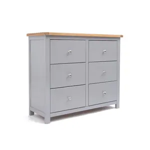 Mirano 6 Drawer Chest of Drawers Chrome Knob