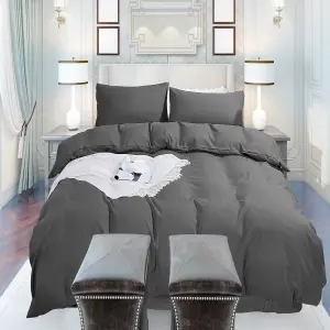 Neel Blue King Size Duvet Cover & 2 Matching Pillow Cases - Grey