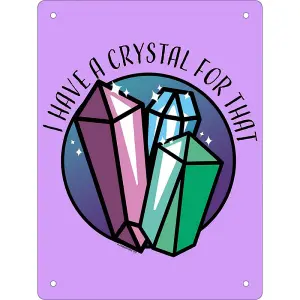 Grindstore I Have A Crystal For That Tin Mini Plaque Purple (One Size)