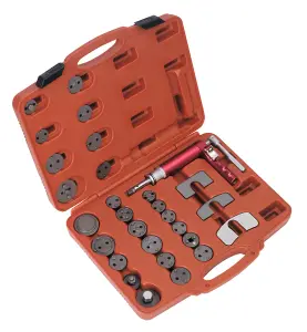 Sealey Air Operated Brake Piston Wind-Back Tool Kit 29pc VS0286