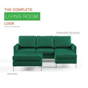 Chapman sectional sofa in velvet green