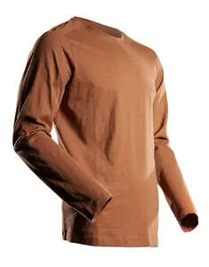 Mascot Customized Modern Fit Long-Sleeved T-shirt (Nut Brown)  (XXXX Large)