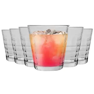 Duralex - Prisme Drinking Glasses - 220ml Tumblers for Water, Juice - Clear - Pack of 6