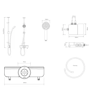 Aqualisa Smart Link Retrofit Chrome effect Rear fed High or low pressure Digital Exposed valve Adjustable HP/Combi Shower