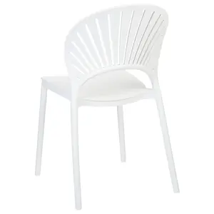 Set of 4 Garden Chairs OSTIA White