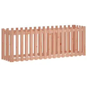 Berkfield Garden Raised Bed with Fence Design 200x50x70 cm Solid Wood Douglas