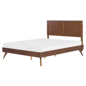 EU King Size Bed Dark Wood ISTRES