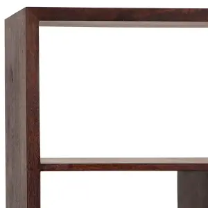 Loft Dark Mango Wood 2 Doors Multi Shelf Bookcase