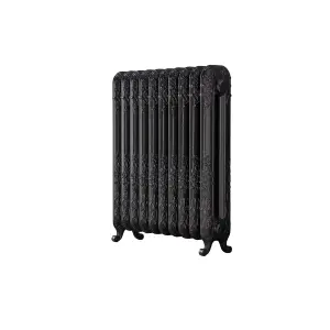 Arroll Daisy Cast iron Pewter 10 Column Radiator, (W)684mm x (H)794mm