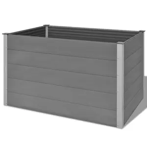 Berkfield Garden Raised Bed WPC 150x100x91 cm Grey