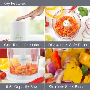 Quest Nutri-Q 34729 Turbo Mini Food Chopper