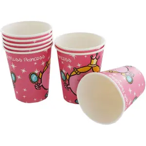 Mr Men Little Miss Princess Disposable Cup (Pack of 8) Pink (One Size)