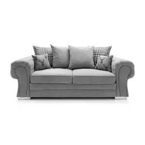 Verona Collection 3 Seater Light Grey