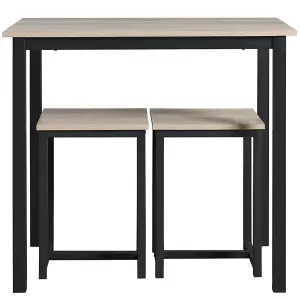 Yaheetech 3-Piece Rectangular Dining Set for Multipe Use Grey