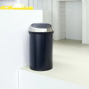 Brabantia 60 Litre Touch Bin Matt Black / Matt Steel