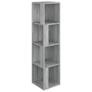 Berkfield Corner Cabinet Grey Sonoma 33x33x132 cm Engineered Wood