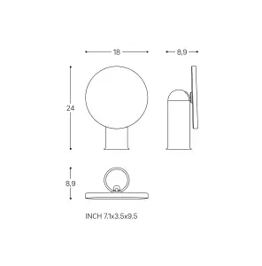 Cosmic Free Standing Magnifying Mirror Sand Geyser (X5)