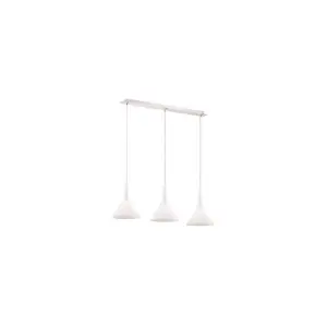 Luminosa Cocktail  3 Light Hanging Ceiling Pendant Light White, E14