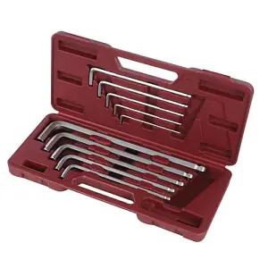 10 Piece Hex Allen Key Ball End Set Chrome Vanadium Kit