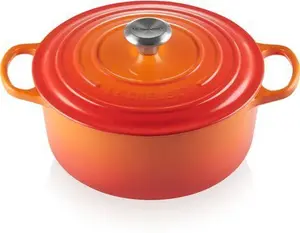 Le Creuset Signature Enamelled Cast Iron Round Casserole Dish With Lid, 26 Cm, 5.3 Litre, Volcanic, 21177260902430