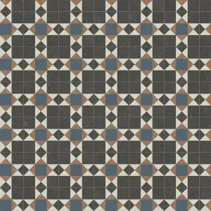 Grey Tile Effect Vinyl Flooring, Contract Commercial Heavy-Duty Vinyl Flooring with 3.5mm Thick-11m(36'1") X 3m(9'9")-33m²