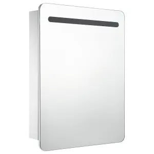 Berkfield LED Bathroom Mirror Cabinet 60x11x80 cm