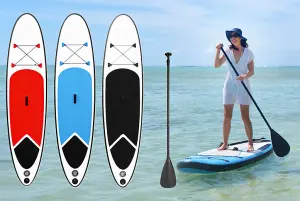 Professional Large Inflatable 10ft SUP with Accessories - Black