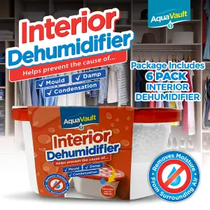 6pk 400ml Interior Dehumidifiers Disposable Window Moisture Absorber