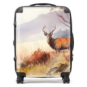 Stag Deer Water Colour Suitcase - Large