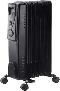 7 Fin 1.5kW Oil Filled Radiator, Black