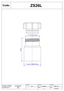 McAlpine ZS26L 2" x 1.25" Multifit Reducer