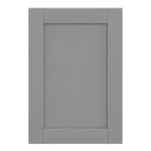 GoodHome Alpinia Matt slate grey wood effect Shaker Highline Cabinet door (W)500mm (H)715mm (T)18mm