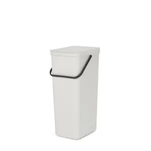 Brabantia Sort & Go Tall Light Grey Plastic Recycling bin - 40L Freestanding