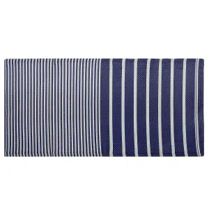 Outdoor Area Rug 90 x 180 cm Navy Blue HALDIA