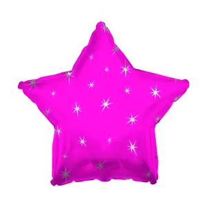 Creative Party Star Foil Balloon Hot Pink (One Size)