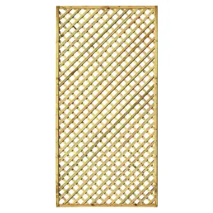 Zest 3 x Hillside Diamond Wooden Trellis 1.83m x 0.9m 3ft Garden Screen Support