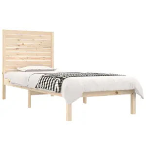 Berkfield Bed Frame Solid Wood 90x190 cm 3FT6 Single