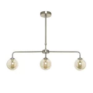 Inlight Agile Satin Champagne Nickel effect LED Pendant ceiling light, (Dia)800mm