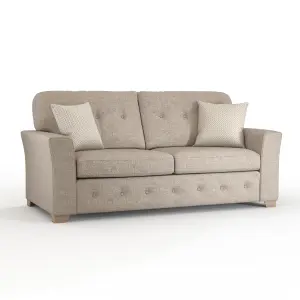 Hartley Beige 3 + 2 Sofa Suite Full Back Tufted Cushions