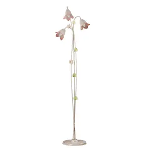 Luminosa D'Oro Multi Arm Floor Lamp, Glass Shades, 3x E14