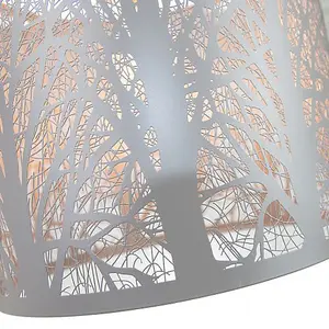 Unique and Beautiful Soft Grey Metal Forest Design Ceiling Pendant Shade