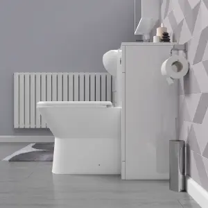 Nes Home 1050mm White Vanity Unit With WC Unit & Rimless Back To Wall Toilet