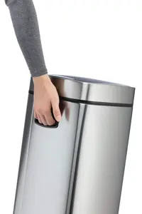 Durable Smart Gesture Motion Sensor Kitchen Bin - Stainless Steel - 21L Silver