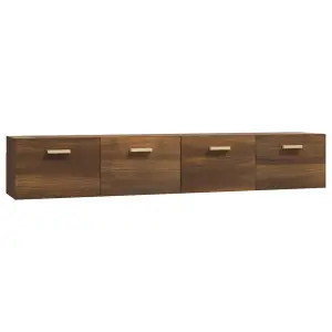 Berkfield Wall Cabinets 2 pcs Brown Oak 100x36.5x35 cm Engineered Wood