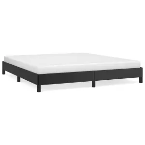 Berkfield Bed Frame Black 180x200 cm 6FT Super King Faux Leather