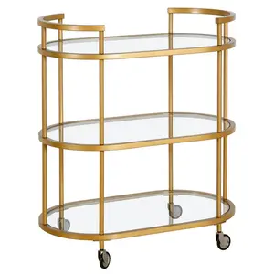 Metal Bar Cart Brass