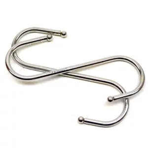 2pk Large S Hook 150 x 110mm Hook Stainless Steel Home Kitchen Garden Garage