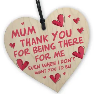 Red Ocean Wooden Heart Gifts for Mum - Perfect Mother's Day Gift to Show Your Love and Appreciation - Mum Birthday Gifts -