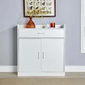 Home Source Novara White 2 Door Shoe Storage Cabinet