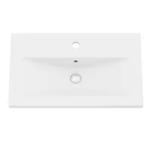 GoodHome Nira Gloss White Rectangular Vanity Basin (W)60cm